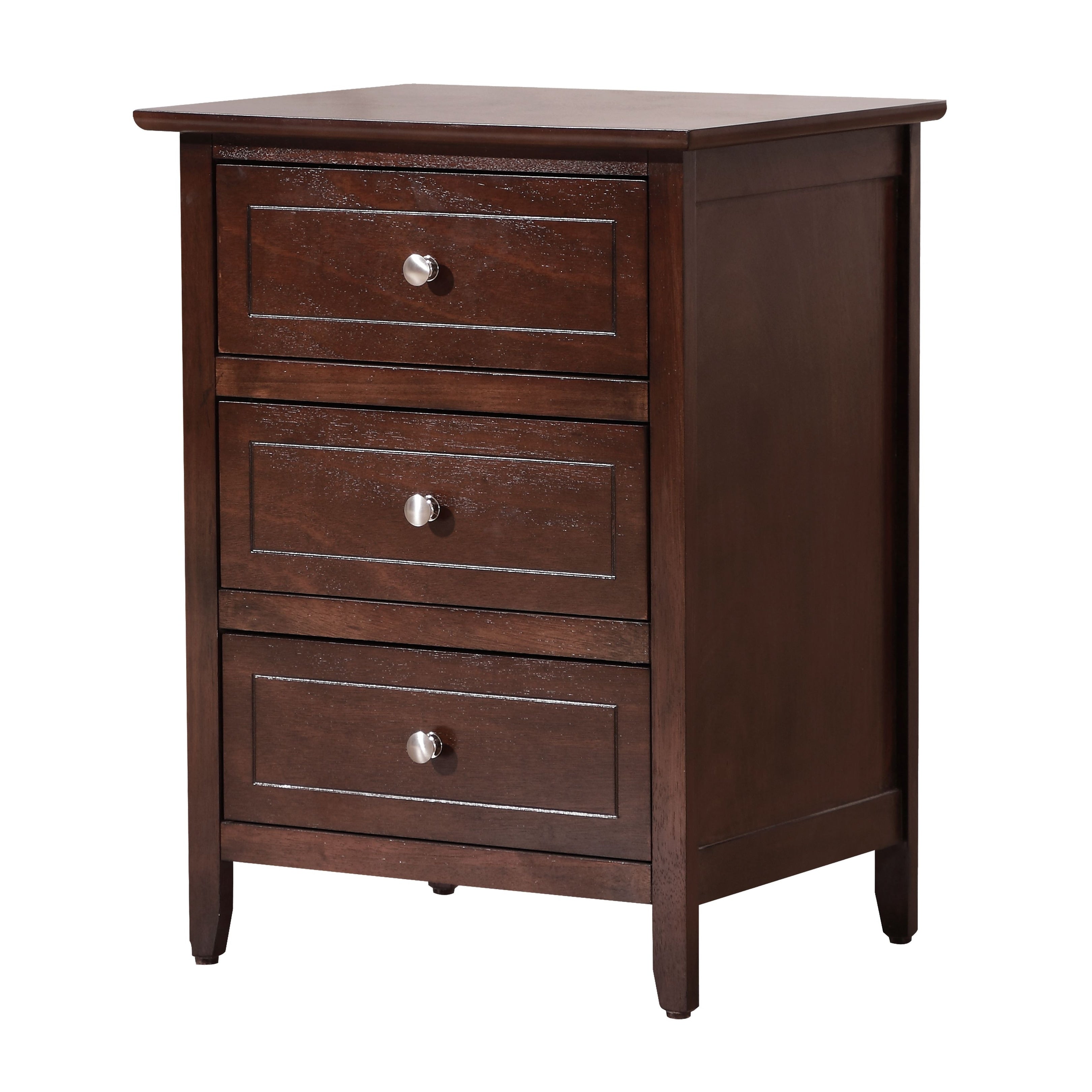 Daniel 3-drawer Transitional Wooden Nightstand