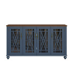 63 Vintage Style Wood Kitchen Accent Buffet Sideboard Cabinet - 63 in Width