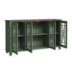 63 Vintage Style Wood Kitchen Accent Buffet Sideboard Cabinet - 63 in Width