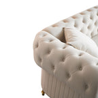 89 Velvet 3-Seater Sofa Sofa with Two Seat Cushions and Two Toss Pillows
