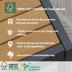 Amazonia 11 piece FSC Certified Teak Wood Outdoor Patio Dining Set - Seats 10 - 11 Piece