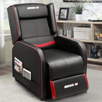 BOSSIN PU Leather Ergonomic Gaming Single Recliner Seating Sofa for Living Room