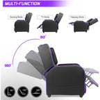 BOSSIN PU Leather Ergonomic Gaming Single Recliner Seating Sofa for Living Room