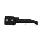 Black 63.8 3-in-1 Velvet Loveseat Pull Out Sofa Bed with Side Storage for Living Room