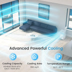 Bossin 8000BTU (Ashrae), 5000BTU（SACC) 3-in-1 Portable Air Conditioners with Remote Control,Quiet Room Portable AC Cooler - 880v