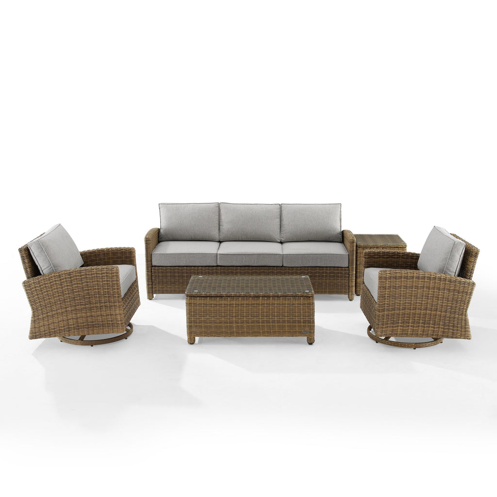 Crosley Bradenton 5Pc Swivel Rocker And Sofa Set