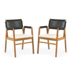 Captef Outdoor 5-piece acacia wood Dining Set by Christopher Knight Home