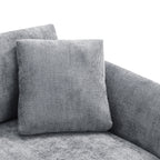 Cloud Sectional Sofa,L-Shaped Luxury Couch Set With 2 Free Pillows,4-Seat Chenille Indoor Furniture With Oversized Chaise