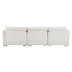 Cloud Sectional Sofa,L-Shaped Luxury Couch Set With 2 Free Pillows,4-Seat Chenille Indoor Furniture With Oversized Chaise