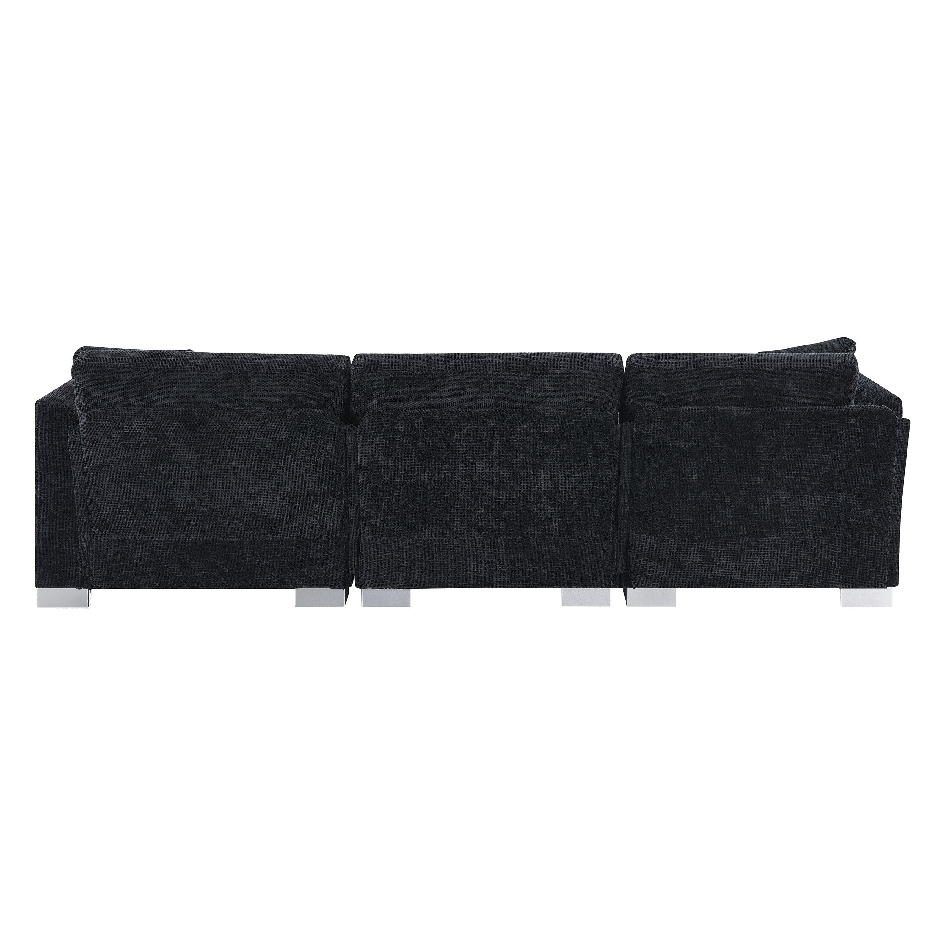 Cloud Sectional Sofa,L-Shaped Luxury Couch Set With 2 Free Pillows,4-Seat Chenille Indoor Furniture With Oversized Chaise