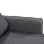 Convertible L-Shaped Sectional Sofa with Pull-Out Bed and Storage Space, 2 Tossing Cushions