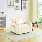 Convertible Sofa Bed with Adjustable Back and Wheel