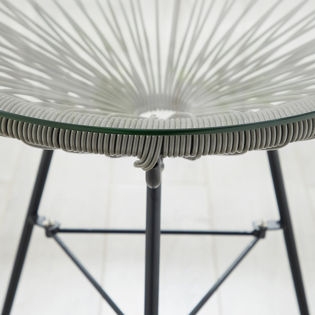 Corvus Sarcelles 3-Piece Modern Wicker Acapulco Bistro Set