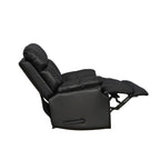 Davin Top Grain Leather Genuine leather Brown Extendable Footrest Manual Recliner