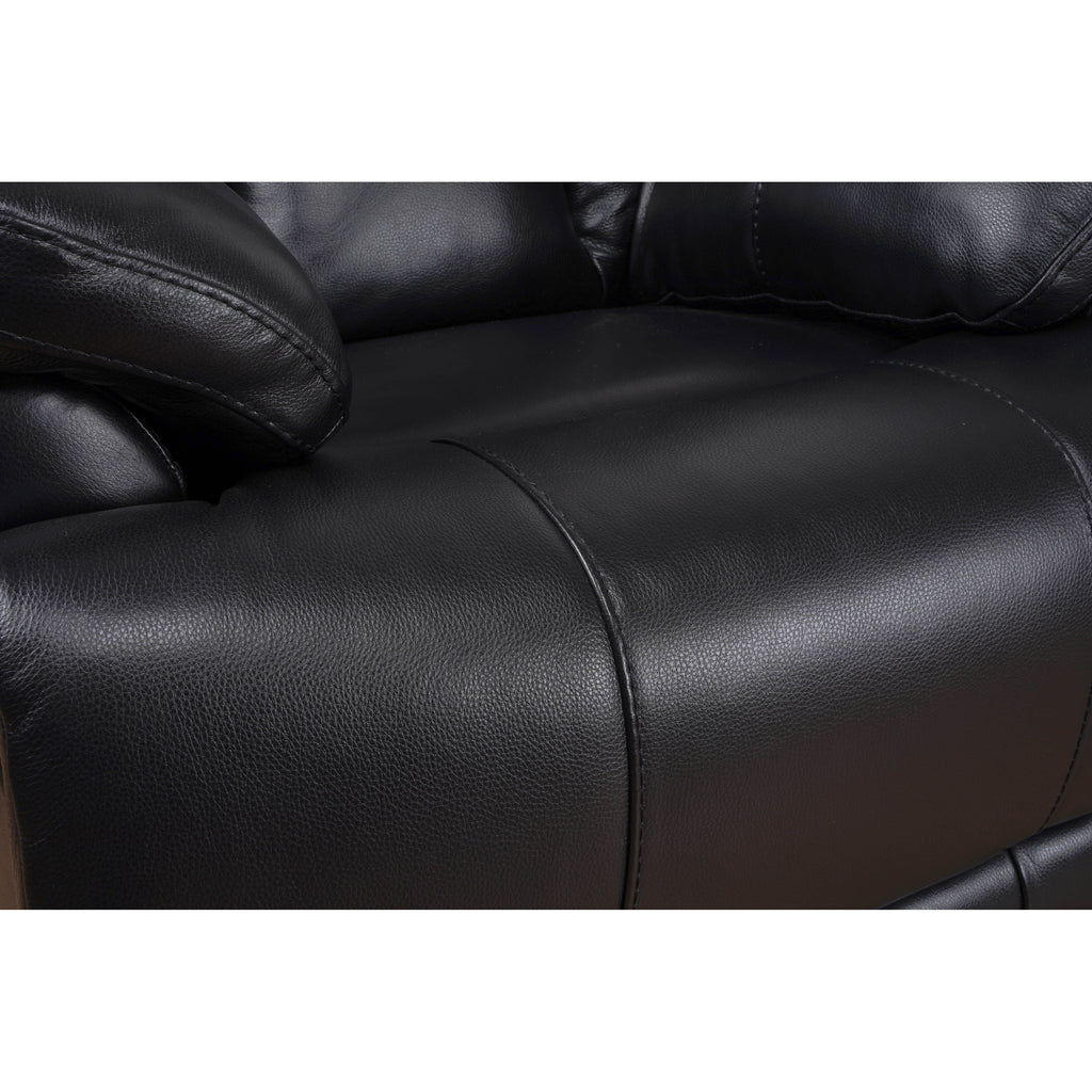 Davin Top Grain Leather Genuine leather Brown Extendable Footrest Manual Recliner
