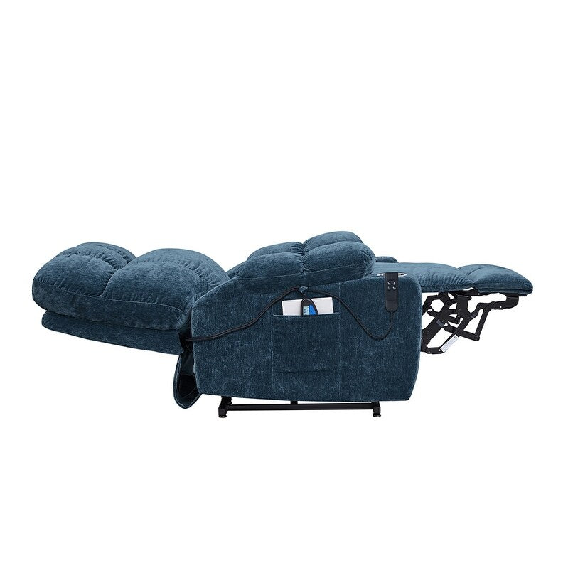Dual OKIN Motor Lift Recliner for Seniors with Heating, Massage, 180¡ã Lay Flat, and Adjustable Backrest/Footrest