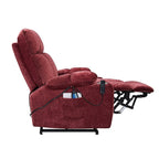 Dual OKIN Motor Lift Recliner for Seniors with Heating, Massage, 180¡ã Lay Flat, and Adjustable Backrest/Footrest