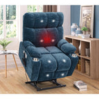 Dual OKIN Motor Lift Recliner for Seniors with Heating, Massage, 180¡ã Lay Flat, and Adjustable Backrest/Footrest