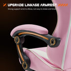 Ergonomic PU Leather 360¡ã Swivel Gaming Recliner with Footrest, Headrest, Lumbar Support, Adjustable Height