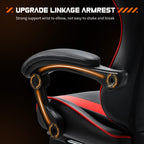Ergonomic PU Leather 360¡ã Swivel Gaming Recliner with Footrest, Headrest, Lumbar Support, Adjustable Height
