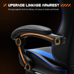 Ergonomic PU Leather 360¡ã Swivel Gaming Recliner with Footrest, Headrest, Lumbar Support, Adjustable Height