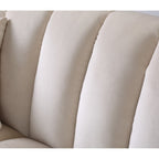 Fabric Upholstered Channel Back Living Room Convertible Sofabed
