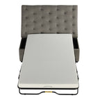 Folding Sofa Bed, 49.6 Ottoman with a Folding Sofa Bed, Convertible Ottoman Sleeper with Memory Mattress and Tufted Design