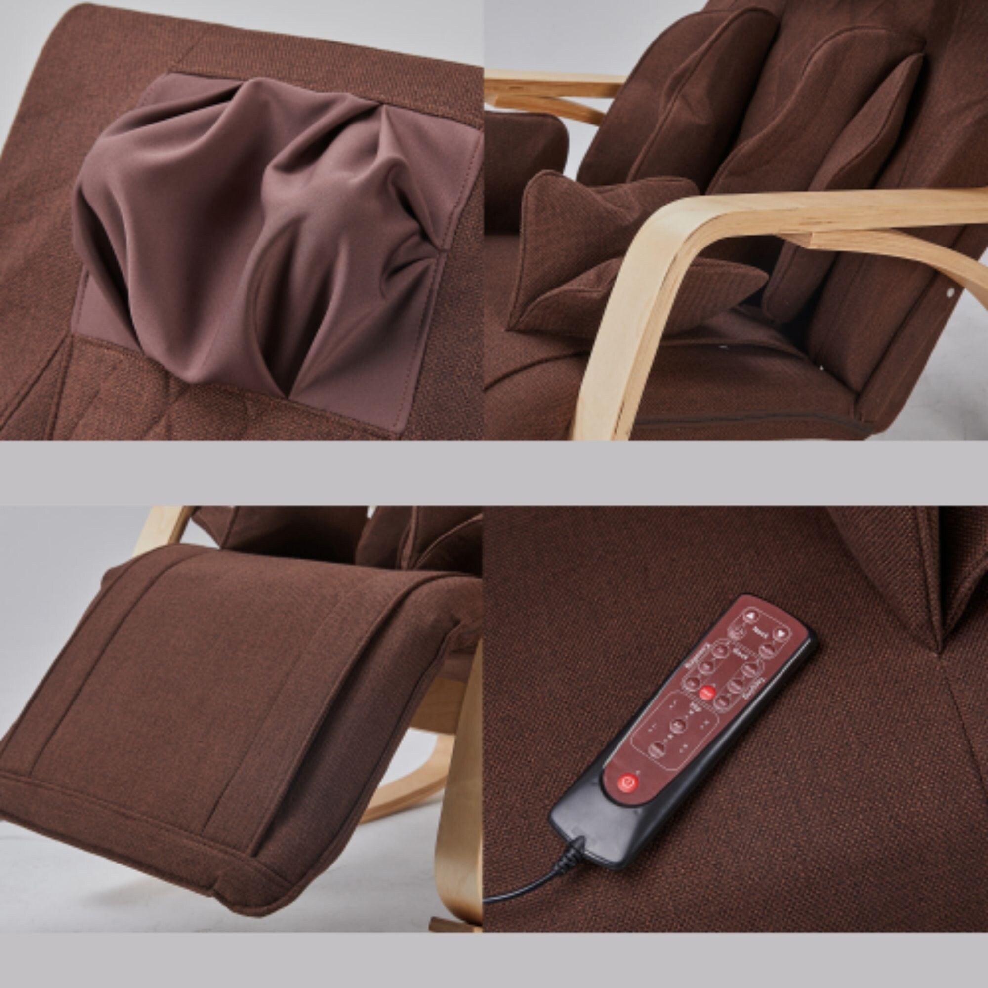 Full Massage Function Recliner Air Pressure Relaxation Chair Adjustable Rocking Chair with Cotton Fabric Cushion