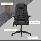 HOMCOM High Back Vibration Massage Office Chair with 6 Vibration Points, Beige