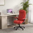 HOMCOM High Back Vibration Massage Office Chair with 6 Vibration Points, Beige