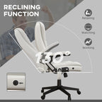 HOMCOM High Back Vibration Massage Office Chair with 6 Vibration Points, Beige