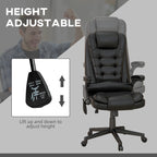 HOMCOM High Back Vibration Massage Office Chair with 6 Vibration Points, Beige