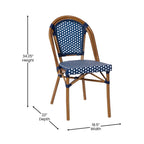 Indoor/Outdoor Commercial Bistro Set with Table and Four Chairs