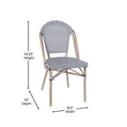 Indoor/Outdoor Commercial Bistro Set with Table and Two Chairs
