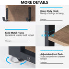 Entryway Coat Rack Shoe Bench Set, Industrial Hall Tree Coat Shoe Rack