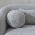 KINWELL Boucle Upholstered 2-Seats Loveseat with Pillows