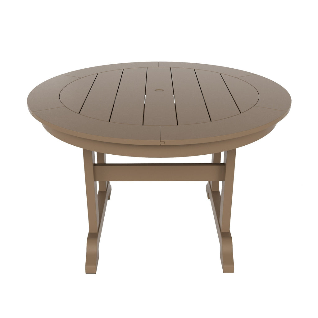 Polytrends Laguna Hdpe All Weather Outdoor Patio Dining Set with Round Table, Armchairs (5-Piece Set)