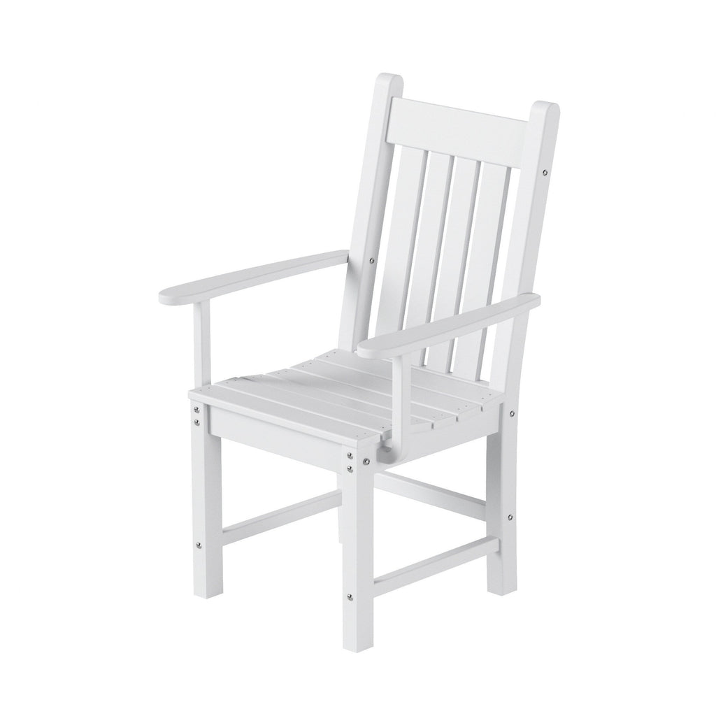 Polytrends Laguna Hdpe All Weather Outdoor Patio Dining Set with Round Table, Armchairs (5-Piece Set)