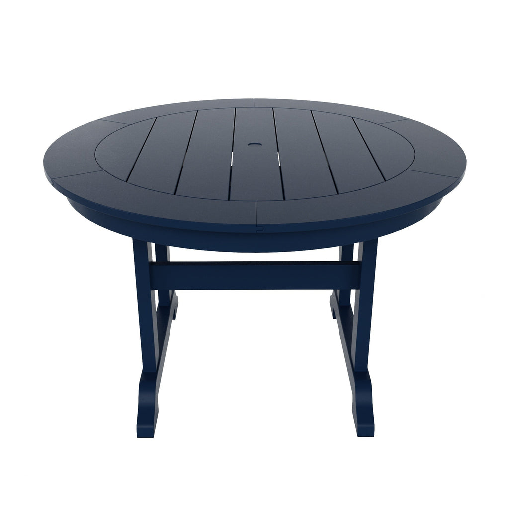 Polytrends Laguna Hdpe All Weather Outdoor Patio Dining Set with Round Table, Armchairs (5-Piece Set)