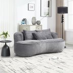 Lazy Sofa Durable Comfort Lounger High Back Bean Bag Chair Couch for Adults and Kids - 2 Seat