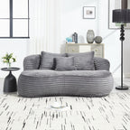Lazy Sofa Durable Comfort Lounger High Back Bean Bag Chair Couch for Adults and Kids - 2 Seat