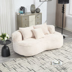 Lazy Sofa Durable Comfort Lounger High Back Bean Bag Chair Couch for Adults and Kids - 2 Seat