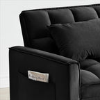 Modern 70.86 3 in 1 Single Convertible Sofa Bed with Adjustable Back and Moving Wheel for Living Room