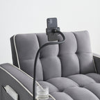 Modern 70.86 3 in 1 Single Convertible Sofa Bed with Adjustable Back and USB Charging Port for Living Room