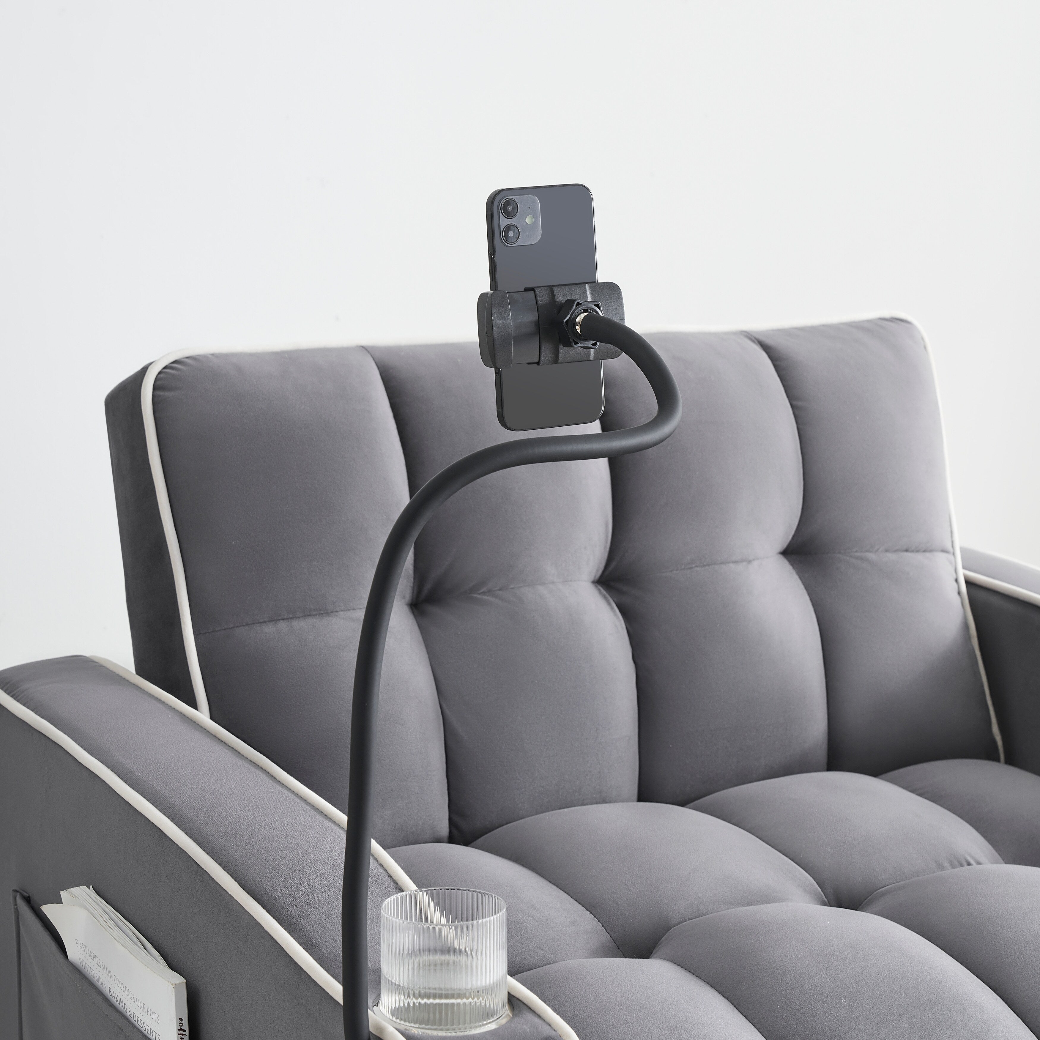Modern 70.86 3 in 1 Single Convertible Sofa Bed with Adjustable Back and USB Charging Port for Living Room
