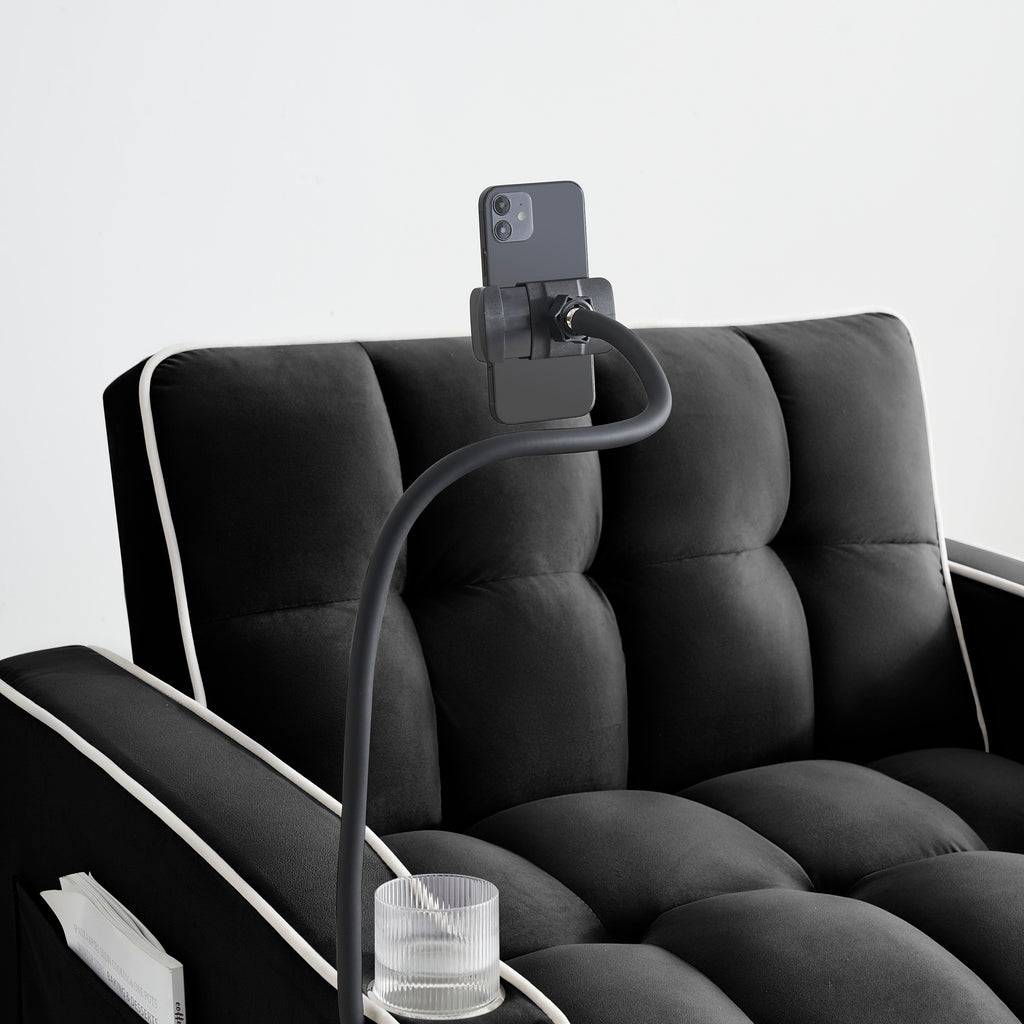 Modern 70.86 3 in 1 Single Convertible Sofa Bed with Adjustable Back and USB Charging Port for Living Room