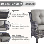 Gymojoy Outdoor Loveseat Wicker Sofa Set Rattan Sofa
