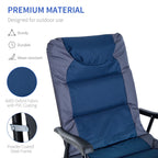 Outsunny Folding Rocking Chair Set with Padded Seat and Back, Pillow