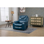 Oversized PU Leather Power Lift Recliner with Massage, Lumbar Heating, Cup Holder, 180¡ã Flat Lay