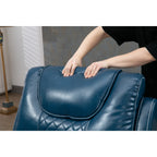 Oversized PU Leather Power Lift Recliner with Massage, Lumbar Heating, Cup Holder, 180¡ã Flat Lay